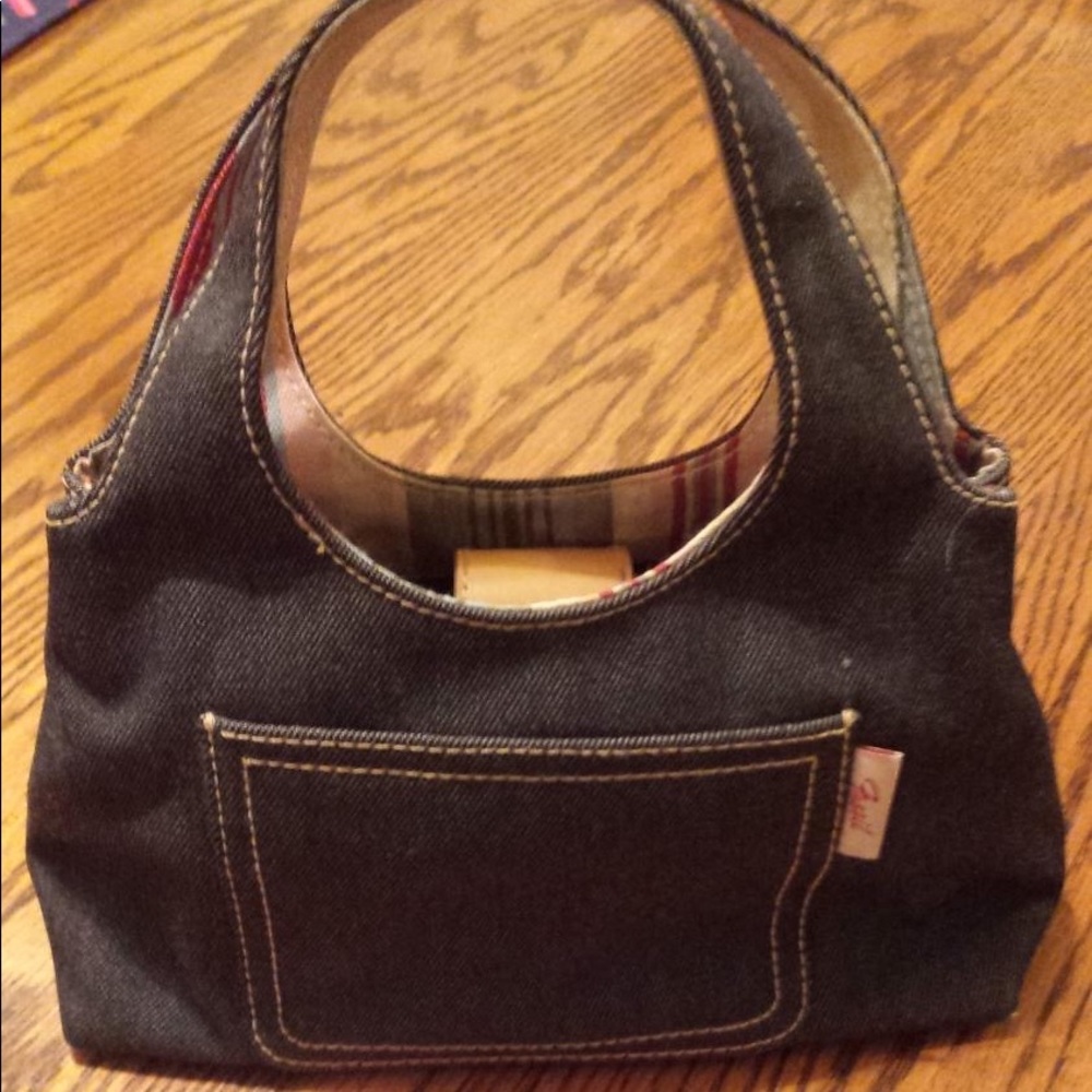 NWOT Fossil Chambray Denim Purse Bag